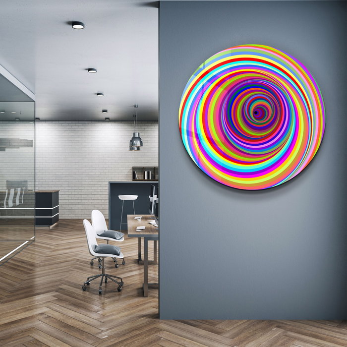 Wallity Cuadro Decorativo de Vidrio Templado Multicolor 80 x 80 cm